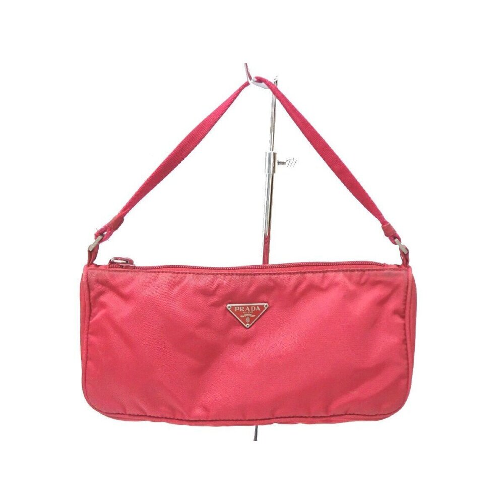Prada Clutch Tessuto handbag card red white
